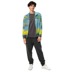 Abstract Recycled Unisex Track Jacket | "Where Light Settles"