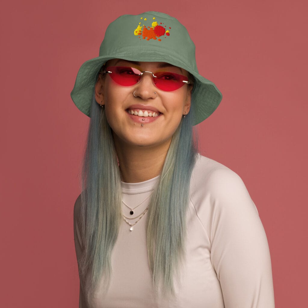 Organic Bucket Hat - Color Splash  (Embroidery)