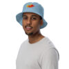 organic-bucket-hat-slate-blue-front-689d5e0166499.jpg Organic Bucket Hat - Color Splash (Embroidery)