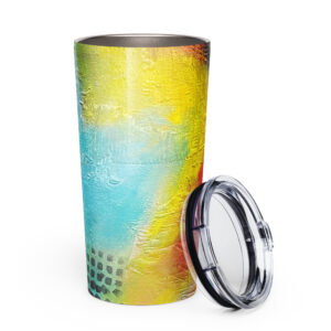 Tapered Stainless Steel Tumbler - "Red Rasta"