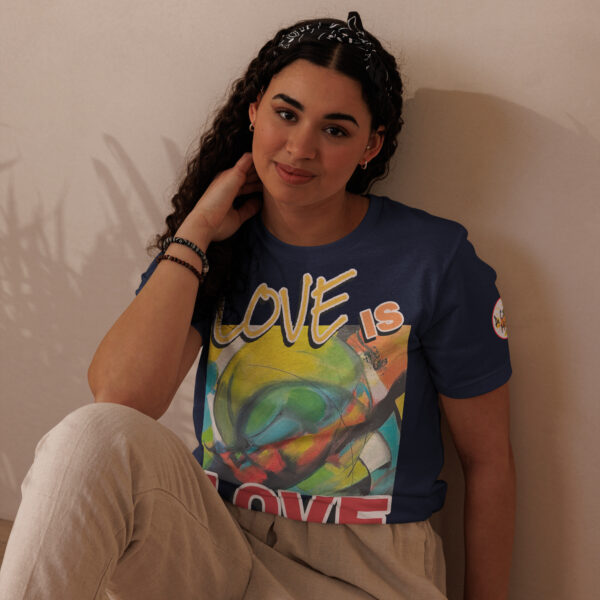 unisex-staple-eco-t-shirt-navy-front-68ab9030d9392.jpg Abstract Unisex Staple Eco T-Shirt | Love is Love
