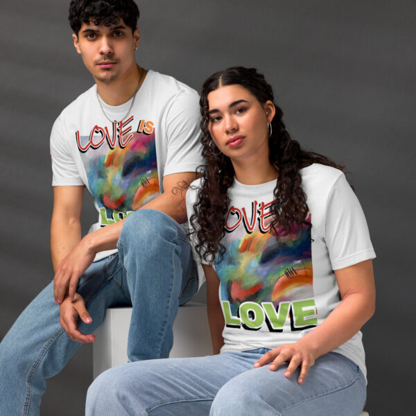 Unisex Staple Eco T-Shirt - “Radiant Veil” + Love is Love