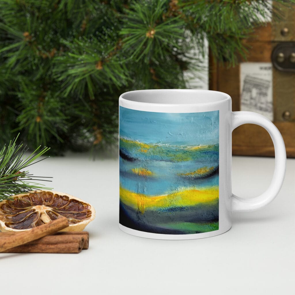 Abstract Glossy Mug | "Where Light Settles"