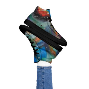 Women’s High Top Canvas Shoes - “Chromatic Whispers “