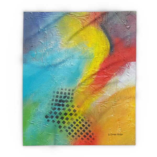 Arctic Fleece Throw Blanket | “Red Rasta”