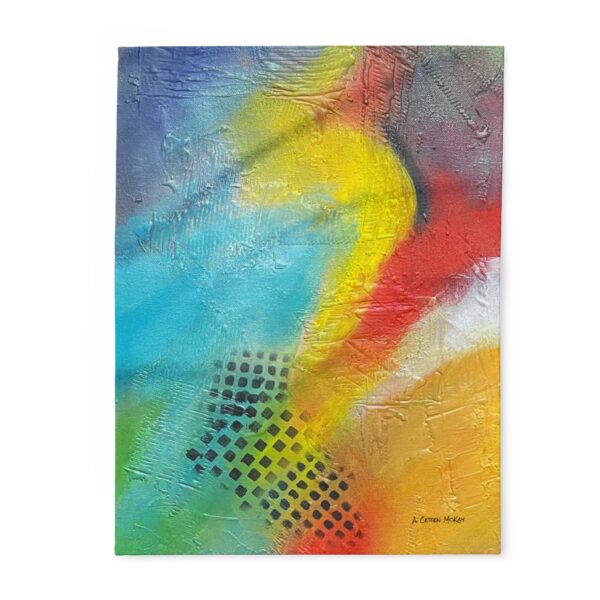 Arctic Fleece Throw Blanket | “Red Rasta”