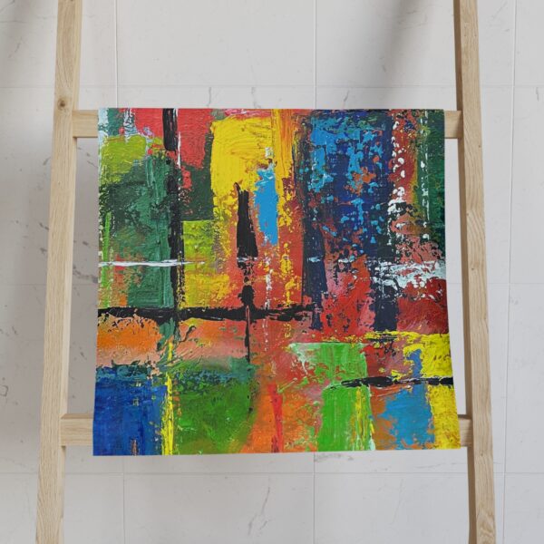 Vibrant Abstract Art Hand Towel