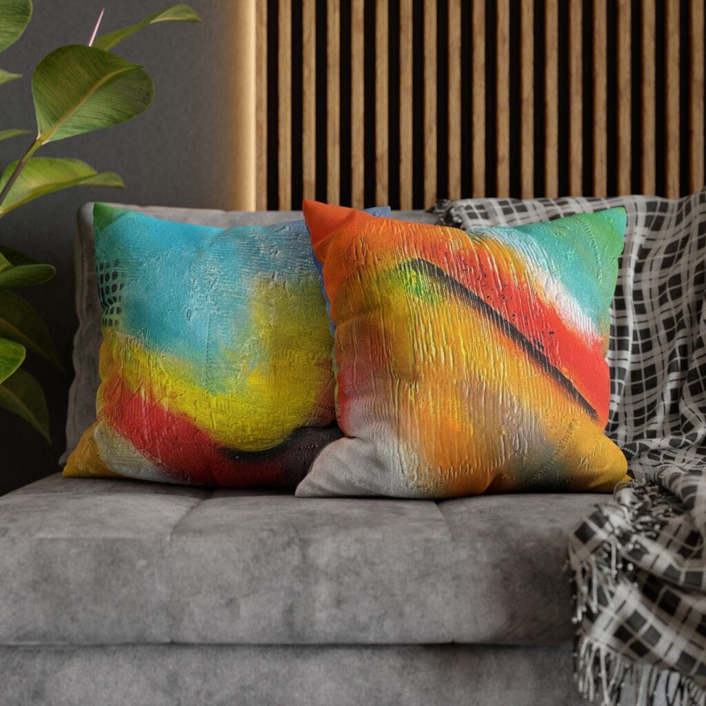 Abstract Pillowcase | “Red Rasta”