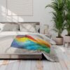 Arctic Fleece Throw Blanket | “Red Rasta”