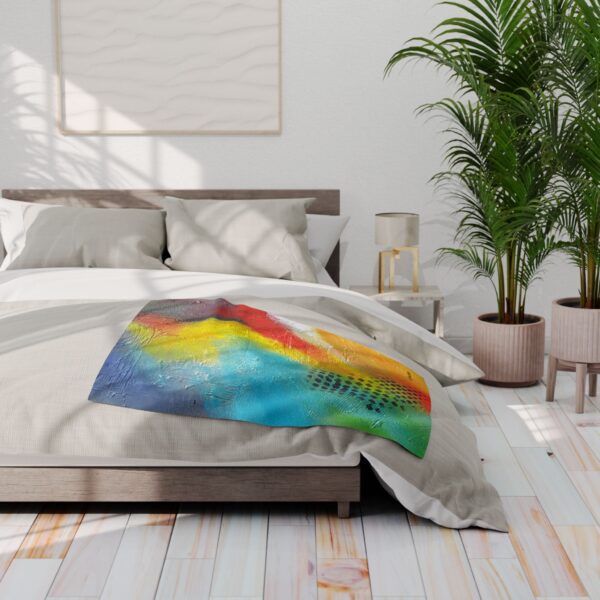 Arctic Fleece Throw Blanket | “Red Rasta”