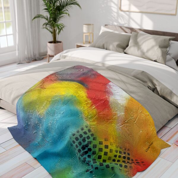 Arctic Fleece Throw Blanket | “Red Rasta”