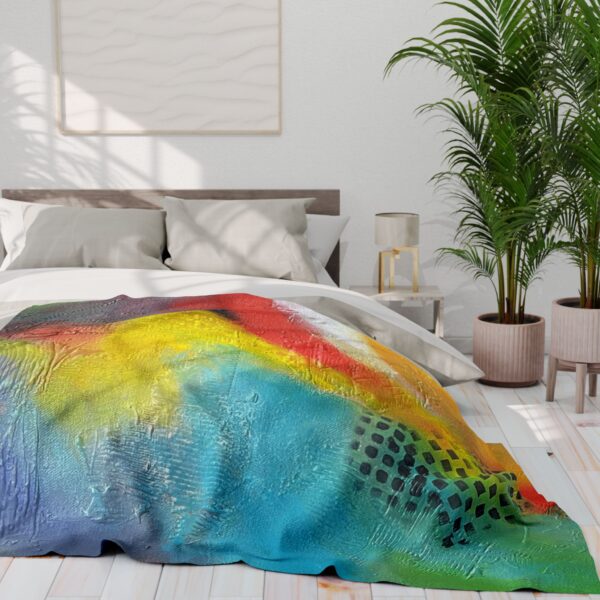 Arctic Fleece Throw Blanket | “Red Rasta”