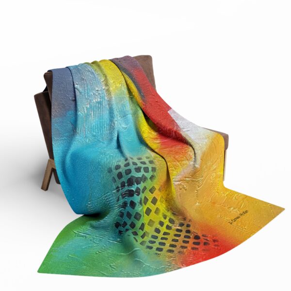Arctic Fleece Throw Blanket | “Red Rasta”
