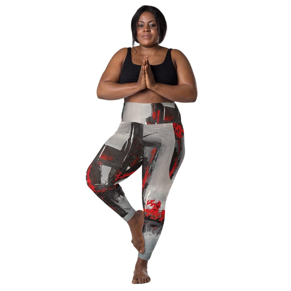 Leggings With Pockets | "Fragments of Fire"