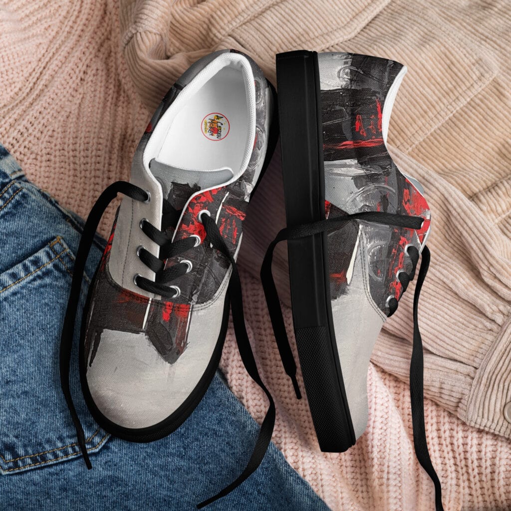 Women’s Lace-Up Canvas Shoes | "Fragments of Fire"