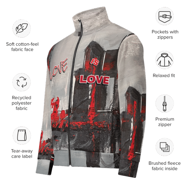 Unisex Track Jacket | "Fragments of Fire" | Love is Love