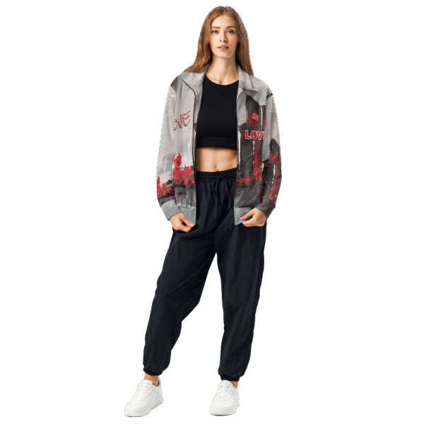 Unisex Track Jacket | "Fragments of Fire" | Love is Love