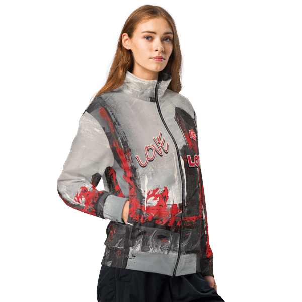 Unisex Track Jacket | "Fragments of Fire" | Love is Love