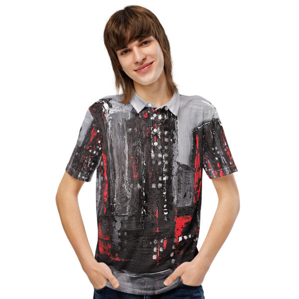Men's Abstract Slim Fit Polo Shirt
