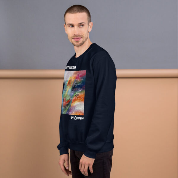 unisex-crew-neck-sweatshirt-navy-left-68e449291d3d1.jpg Unisex Crew Neck Sweatshirt | “Radiant Veil”