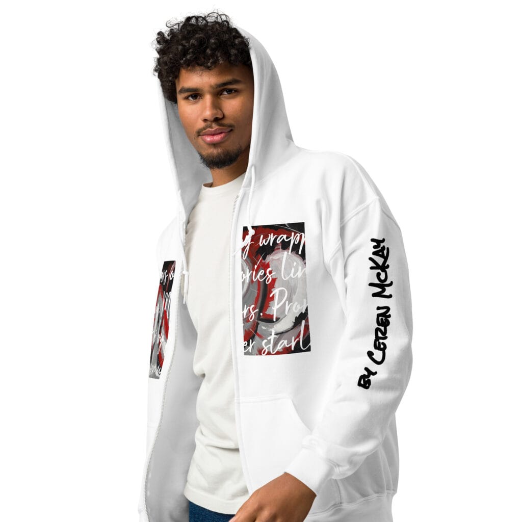 Bold Art Unisex Heavy Blend Zip Hoodie | "Heartease"