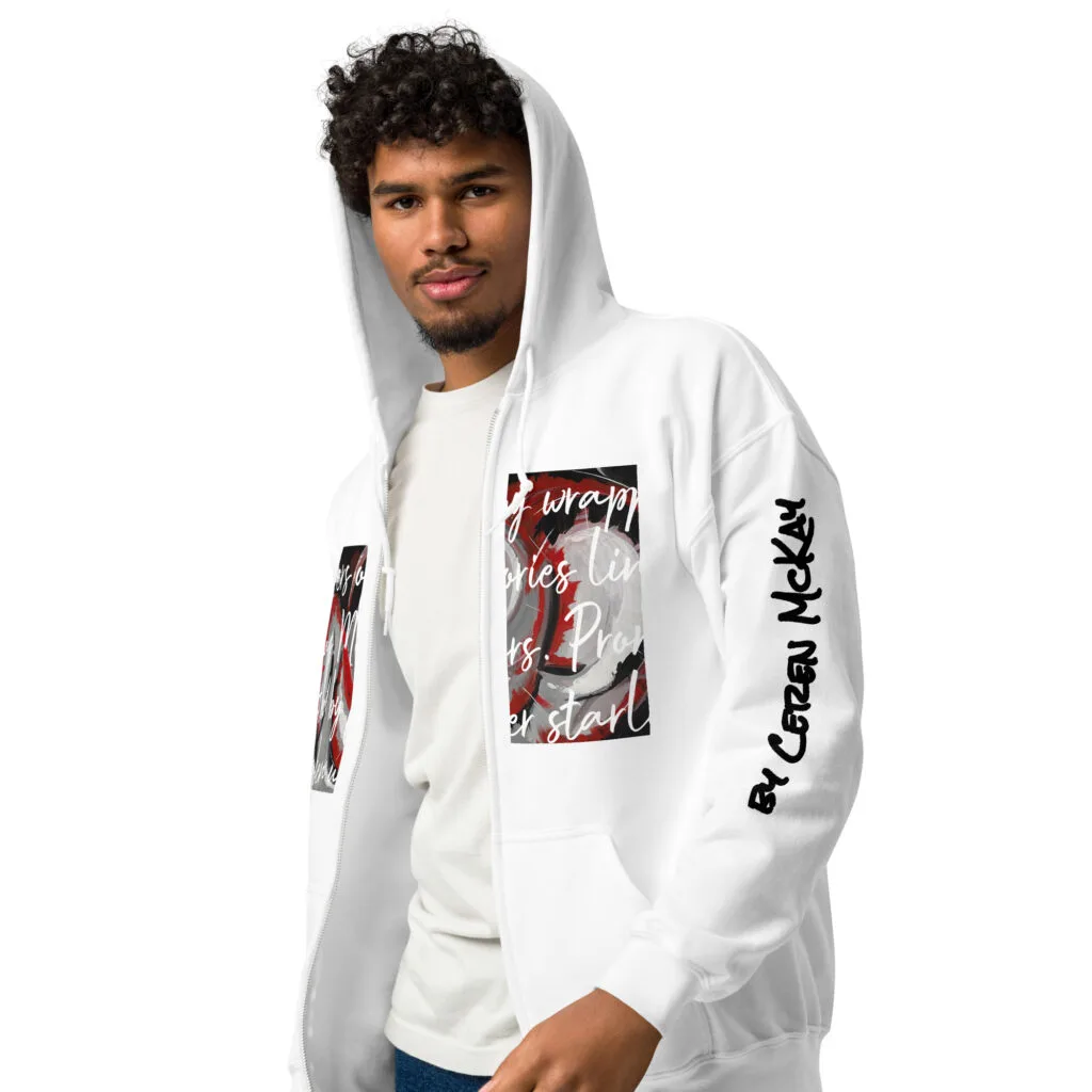 Bold Art Unisex Heavy Blend Zip Hoodie | "Heartease"