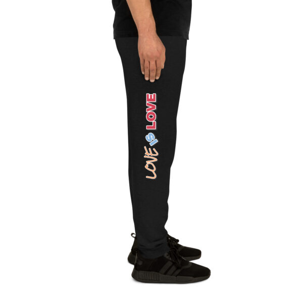 unisex-joggers-black-right-leg-68ec63b5b3160.jpg Unisex Joggers | "Love is Love"