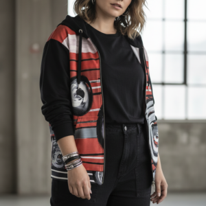 Recycled Unisex Zip Hoodie | "WB Fire"