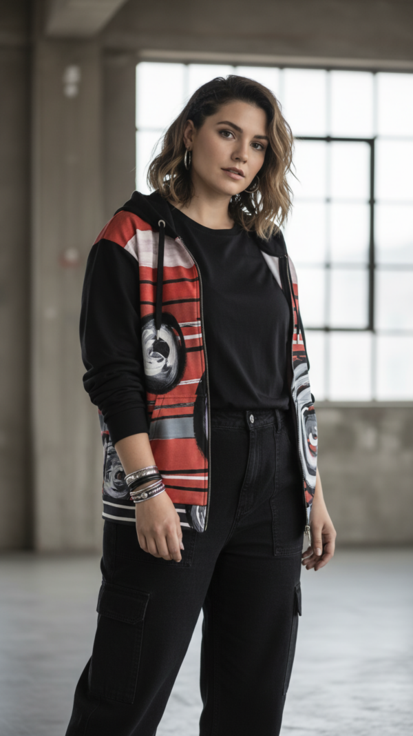 Recycled Unisex Zip Hoodie | "WB Fire"