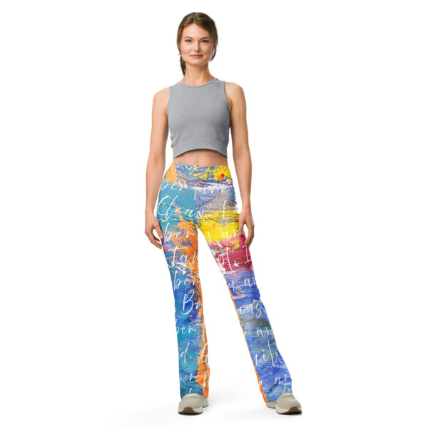 Abstract Flare Leggings