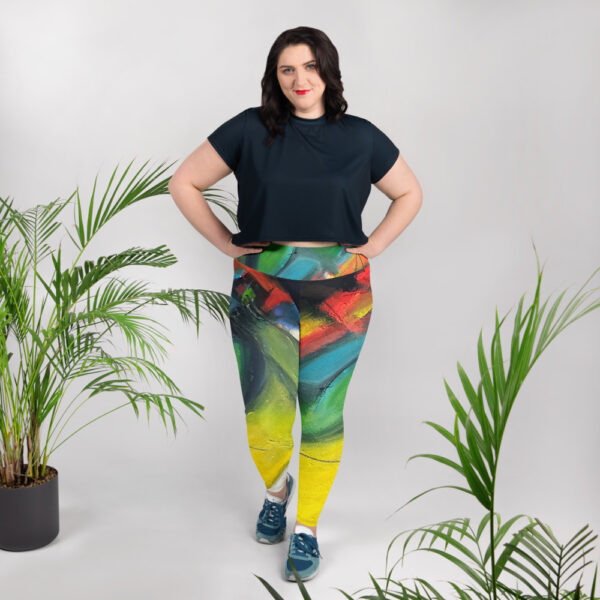 Abstract Plus Size Leggings