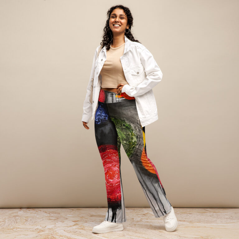 Abstract Print Flare Leggings