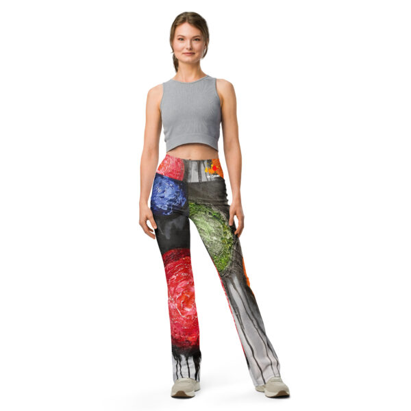 Abstract Print Flare Leggings