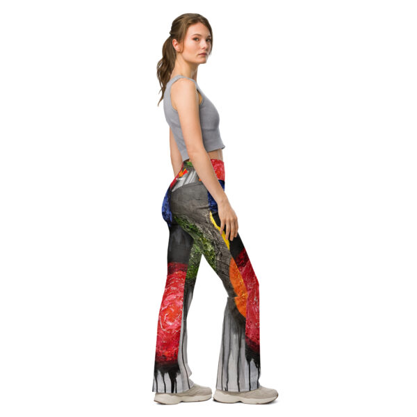 Abstract Print Flare Leggings