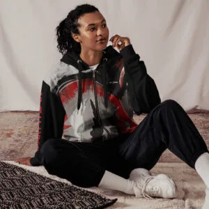 Recycled Unisex Zip Hoodie | "Heartease"