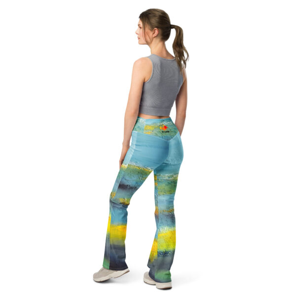 Abstract Landscape Flare Leggings