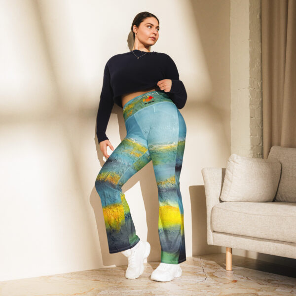 Abstract Landscape Flare Leggings