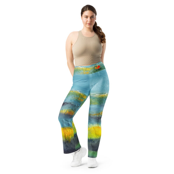 Abstract Landscape Flare Leggings