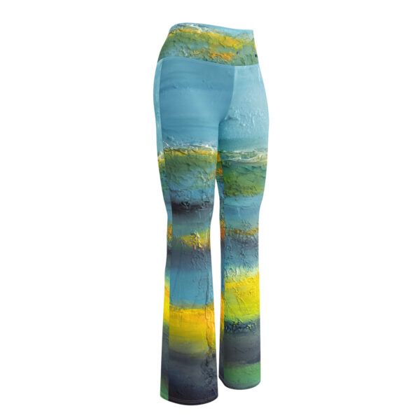 Abstract Landscape Flare Leggings