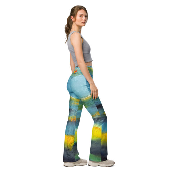 Abstract Landscape Flare Leggings