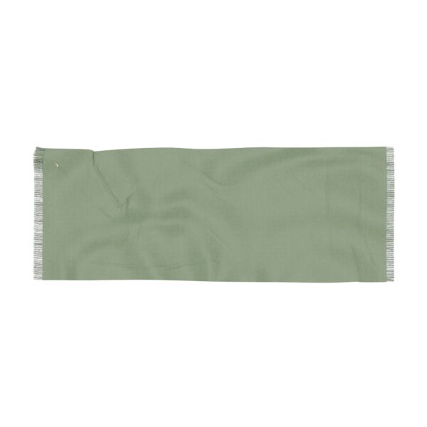 Lightweight Sage Scarf – Soft Pastel Wrap with Fringe
