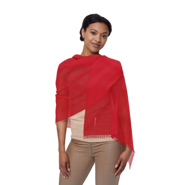 Light Scarf - Lightweight Red Fringed Fashion Scarf