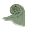 Lightweight Sage Scarf – Soft Pastel Wrap with Fringe
