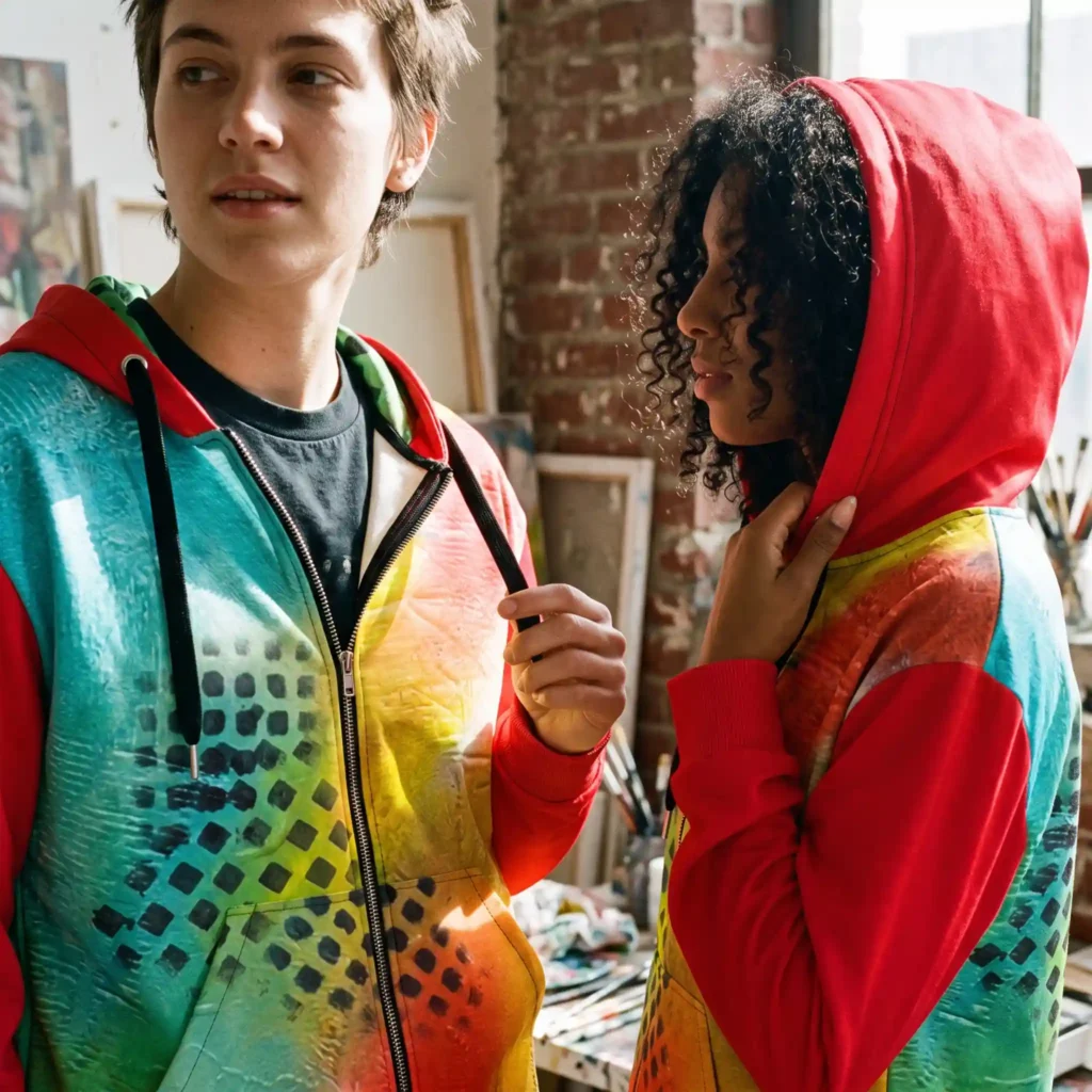 Recycled Unisex Zip Hoodie | "Red Rasta" (Red)