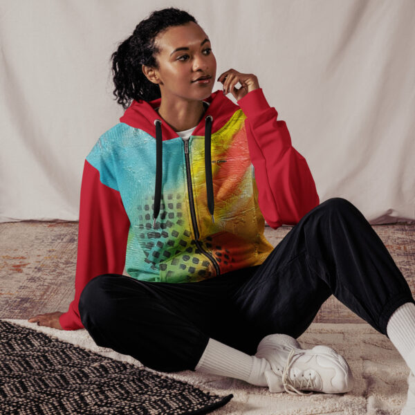 all-over-print-recycled-unisex-zip-hoodie-white-front-699d451c6fc3b.jpg Recycled Unisex Zip Hoodie | "Red Rasta" (Red)
