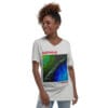 Unisex Short Sleeve V-Neck T-Shirt | "Two Sides of the Silence"
