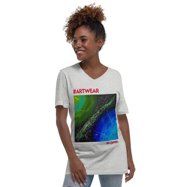 Unisex Short Sleeve V-Neck T-Shirt | "Two Sides of the Silence"