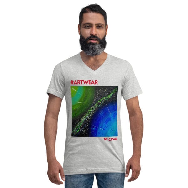 Unisex Short Sleeve V-Neck T-Shirt | "Two Sides of the Silence"