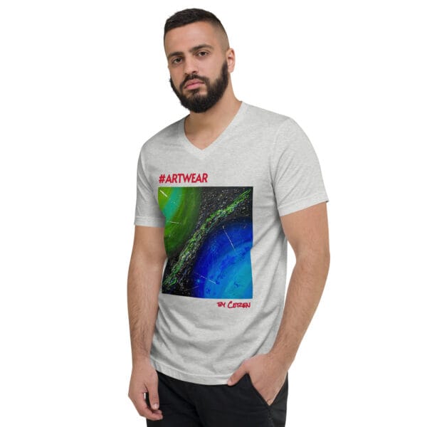 Unisex Short Sleeve V-Neck T-Shirt | "Two Sides of the Silence"