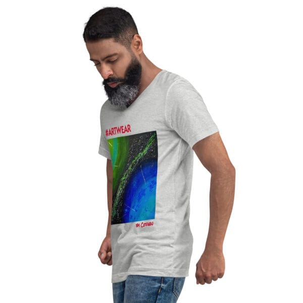 Unisex Short Sleeve V-Neck T-Shirt | "Two Sides of the Silence"